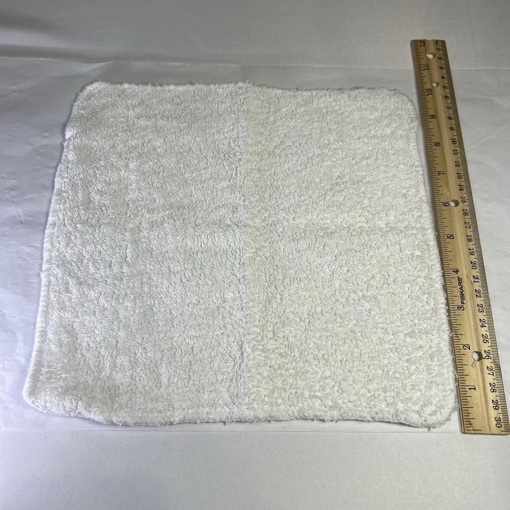 12 White Washcloths Terry Face Towel Hand Cloth Spa Mainstay‎